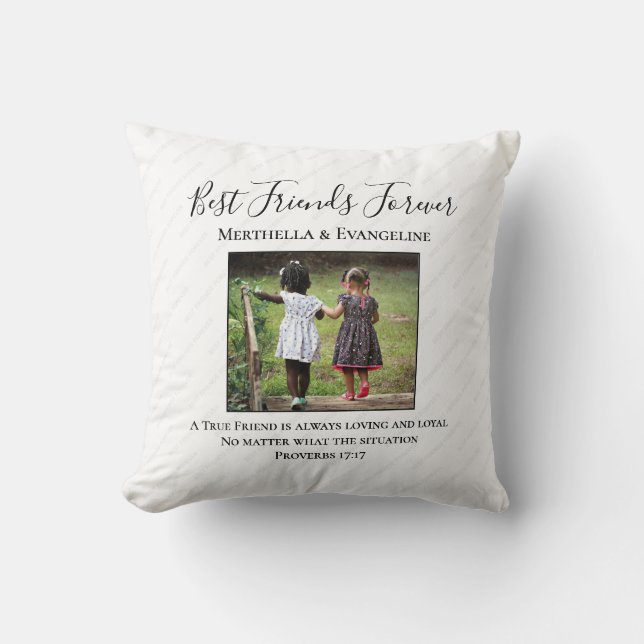 ***Best Friends Forever Photo Keepsake Memory Cushion (Front)