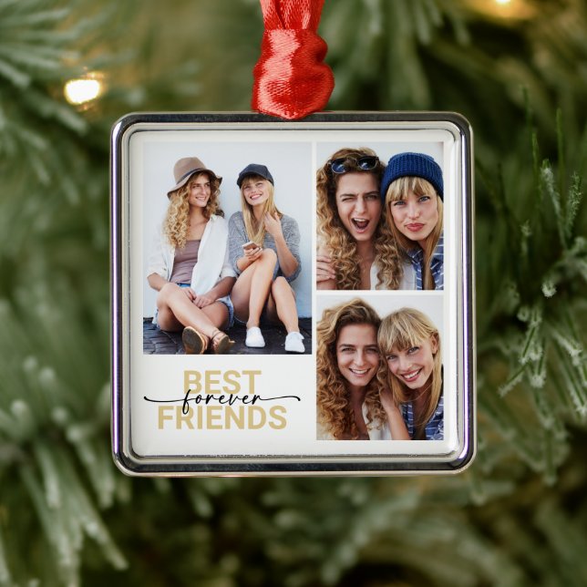 Best Friends Forever Photo Keepsake Metal Tree Decoration (Tree)