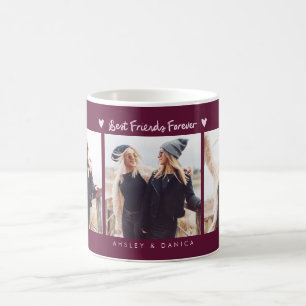 Best Friends Forever Photo Multi Photo Cranberry Coffee Mug