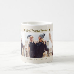 Best Friends Forever Photo Multi Photo Cream Coffee Mug