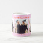 Best Friends Forever Photo Multi Photo Orange Pink Coffee Mug<br><div class="desc">Perfect for best friends to gift each other featuring 3 photos with a text that says "best friends forever" with hearts. You can add the names on the bottom. Orange pink.</div>