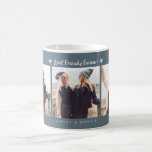 Best Friends Forever Photo Multi Photo Slate Blue Coffee Mug<br><div class="desc">Perfect for best friends to gift each other featuring 3 photos with a text that says "best friends forever" with hearts. You can add the names on the bottom. Slate blue.</div>