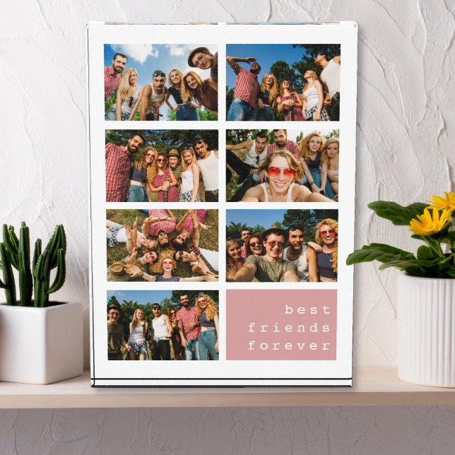 Best Friends Forever Pink Collage  Photo Block (Creator Uploaded)