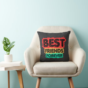 BEST FRIENDS FOREVER RETRO FRIENDS, FRIENDSHIP CUSHION
