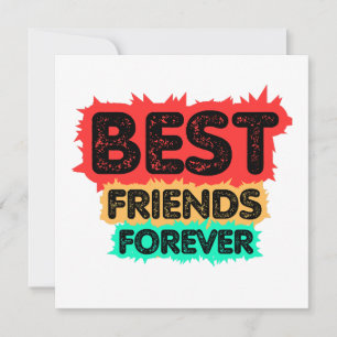 BEST FRIENDS FOREVER RETRO FRIENDS, FRIENDSHIP INVITATION