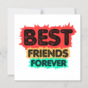 BEST FRIENDS FOREVER RETRO FRIENDS, FRIENDSHIP MAGNETIC INVITATION