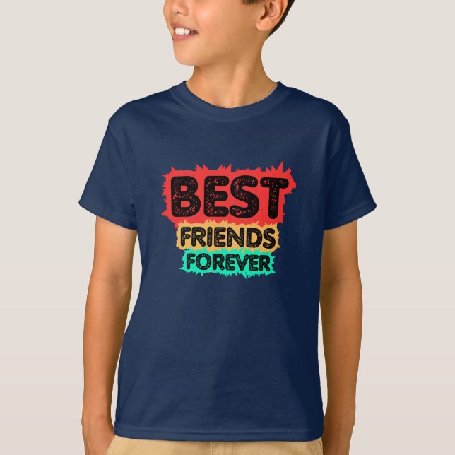 BEST FRIENDS FOREVER RETRO FRIENDS, FRIENDSHIP T-Shirt (Front)