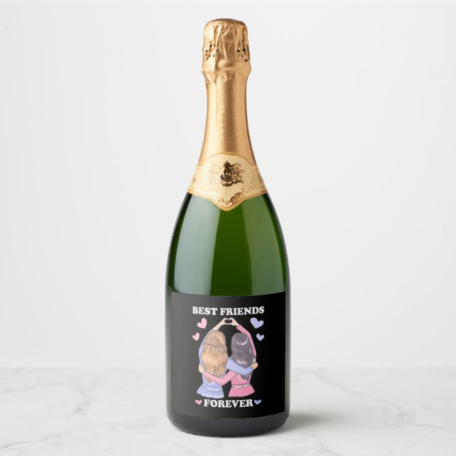 Best Friends Forever Sparkling Wine Label (Front)