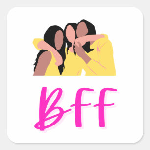 Best Friends Forever Square Sticker