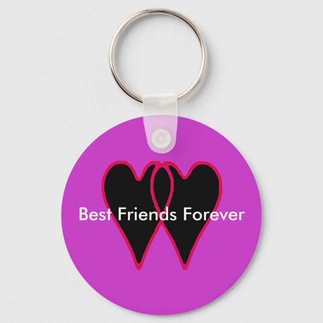 Best Friends Forever The MUSEUM Zazzle Gifts Key Ring (Front)