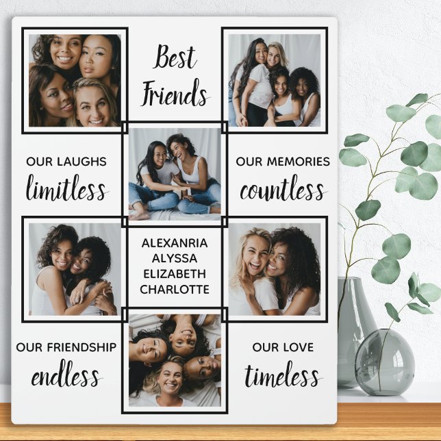 Best Friends Friendship Gift Unique Photo Collage Plaque (Creator Uploaded)