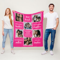 Best Friends Friendship Poem Pink Photo Collage