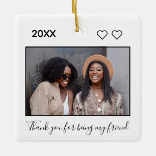 Best Friends Friendship Sisters Gratitude Custom Ceramic Ornament