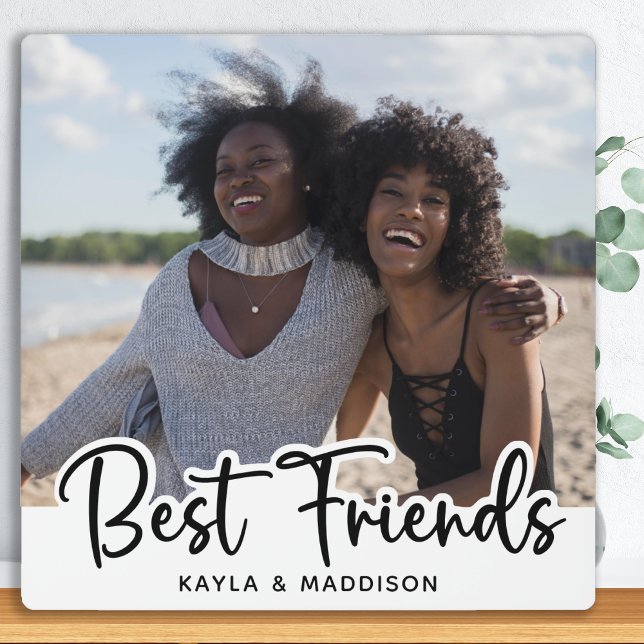 Best Friends Friendship White Photo Plaque (Creator Uploaded)