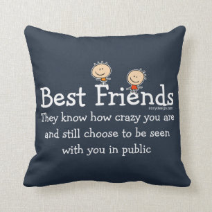 Best Friends Funny Poem Cushion