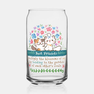 Best Friends’ Gardens - Paisley & Mignon Cats Can Glass