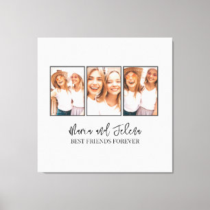 Best Friends Gift BFF Photo Collage Canvas Print