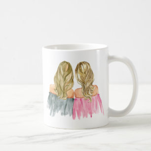 Best Friends Gift Mug Two Blonde Girls