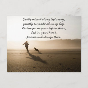 Best Friends Girl and Dog on Beach Postcard