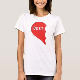 Best Friends Heart 1/2 T-Shirt