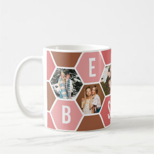 Best Friends honeycomb 6 Photo collage Coffee Mug