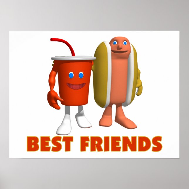 Best Friends Hot Dog & Soda Poster (Front)