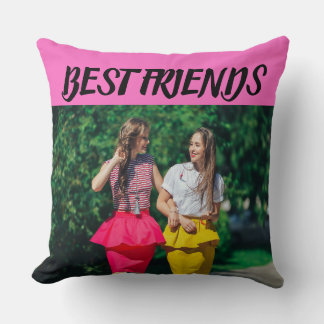 BEST FRIENDS HOT PINK CUSTOM PILLOW