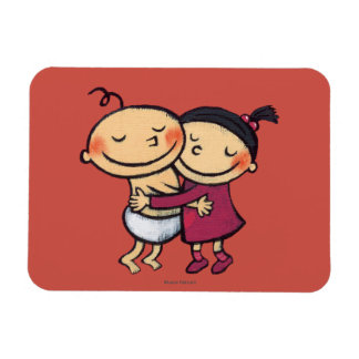 Best Friends Hugging Magnet