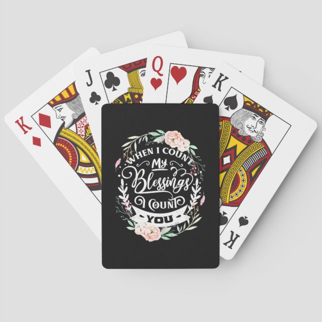 Best Friends I Count You Playing Cards (Back)