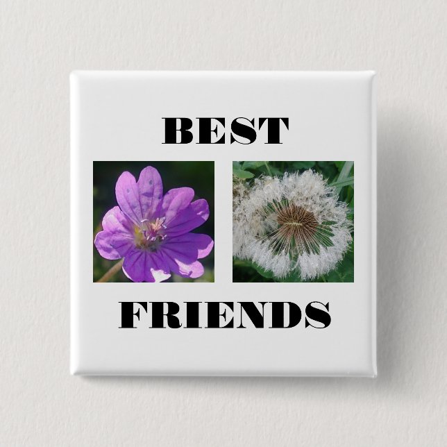 Best Friends Image Tempate 15 Cm Square Badge (Front)