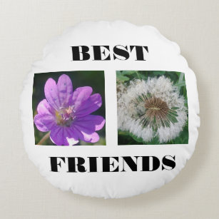 Best Friends Image Template Round Cushion