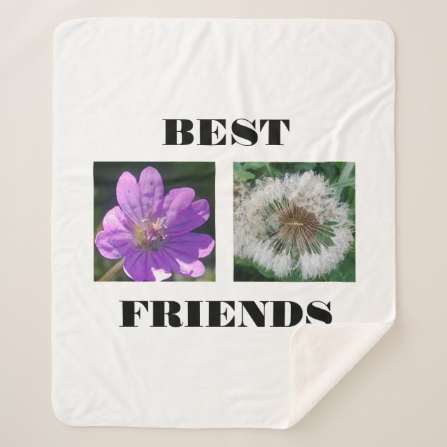 Best Friends Image Template" Sherpa Blanket (Front)
