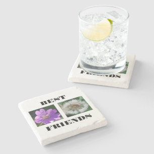 Best Friends Image Template Stone Coaster