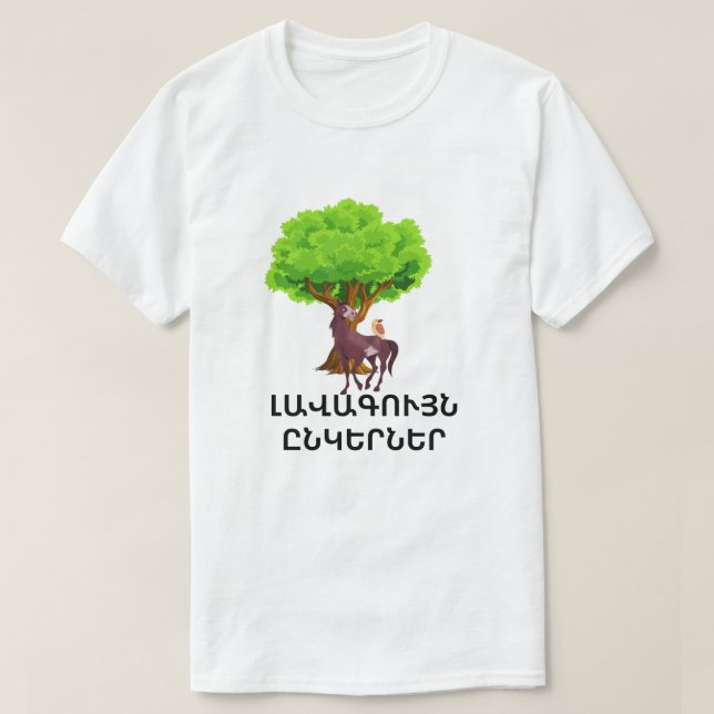 Best friends  in Armenian Horse and a Bird T-Shirt (Design Front)