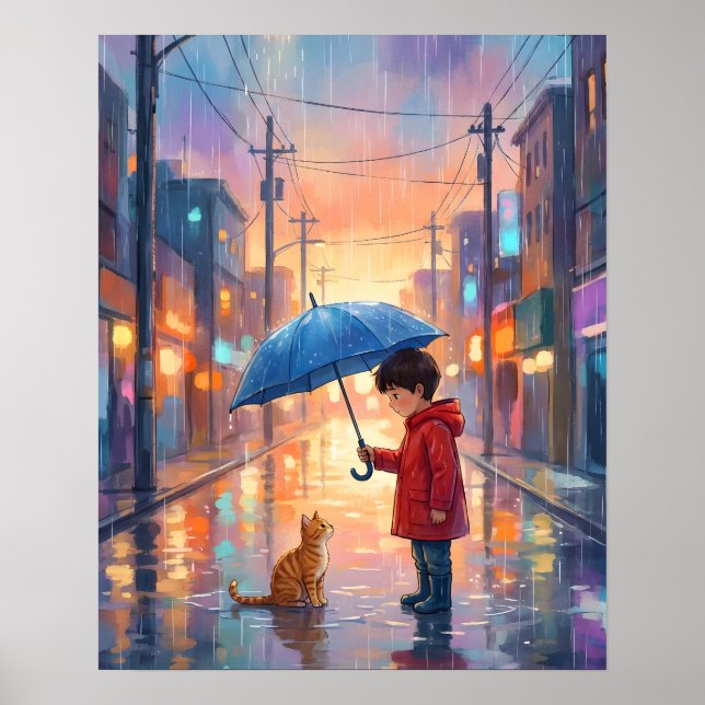 Best Friends in the Rain Poster (Front)