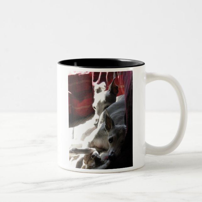 "Best Friends" italian greyhound photo Two-Tone Coffee Mug (Right)