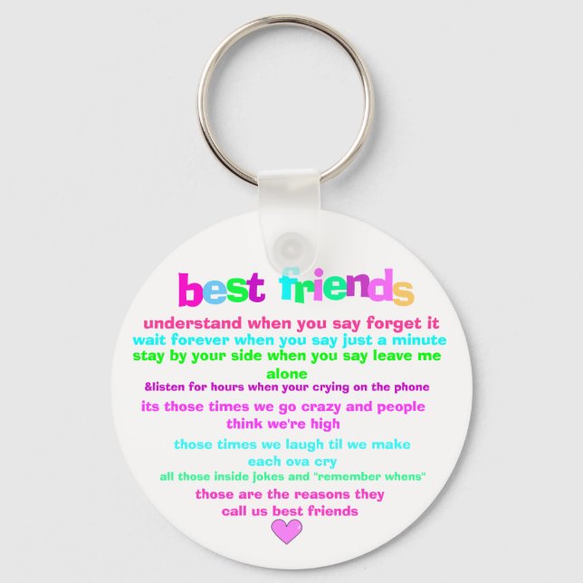 best friends key chain (Front)