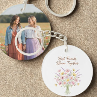 Best Friends Keychain - Floral Bouquet