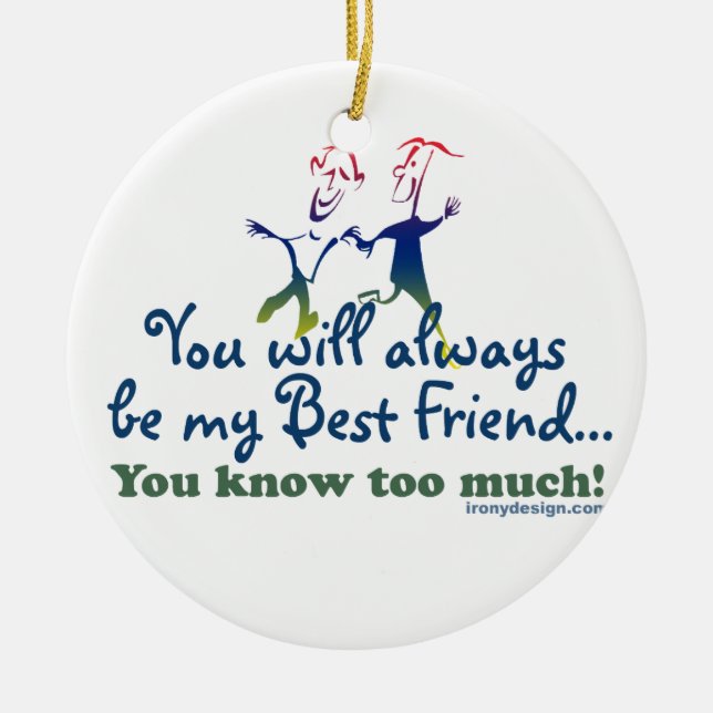 Best Friends Knows Ceramic Tree Decoration (Front)