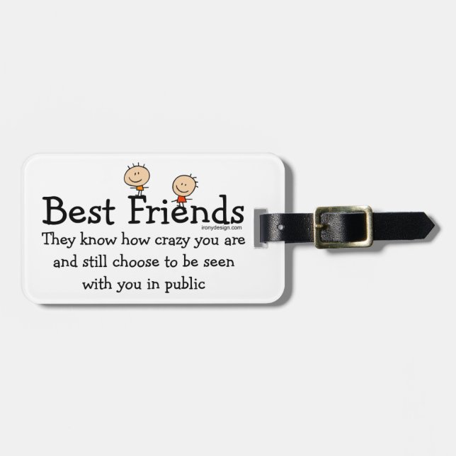 Best Friends Luggage Tag (Front Horizontal)