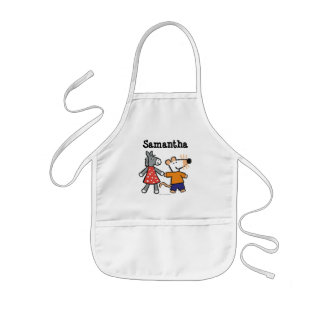 Best Friends Maisy and Dotty Hold Hands Kids Apron