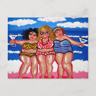 Best Friends Martini Beach Divas Post Card
