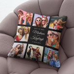 BEST FRIENDS Modern Chic Instagram Photo Collage Cushion<br><div class="desc">Custom Besties Photo pillow featuring your own personalised names in an Insta friendly photo collage grid. Perfect gift for a keepsake graduation gift or a sweet birthday surprise for your best friend forever. This is the black version.</div>