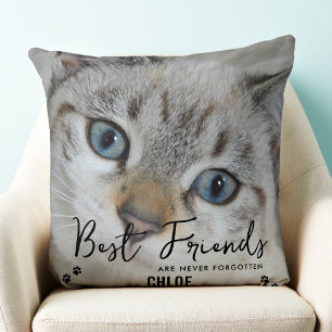 Best Friends Never Forgotten Photo Cat Memorial Cushion