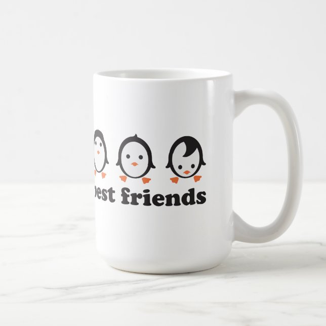 best friends - penguins coffee mug (Right)