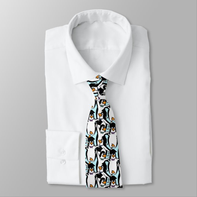 Best Friends Penguins Graduation Tie (Tied)