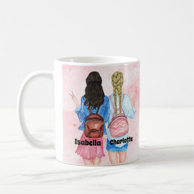 Best Friends Personalised  Coffee Mug (Left)