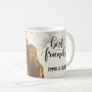 Best friends personalised photo and name coffee mug