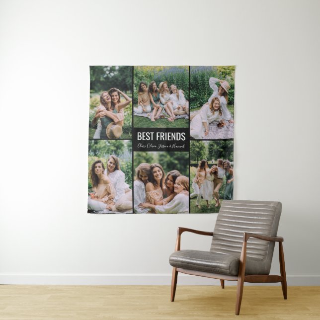 Best Friends Personalised Photo Tapestry (In Situ)