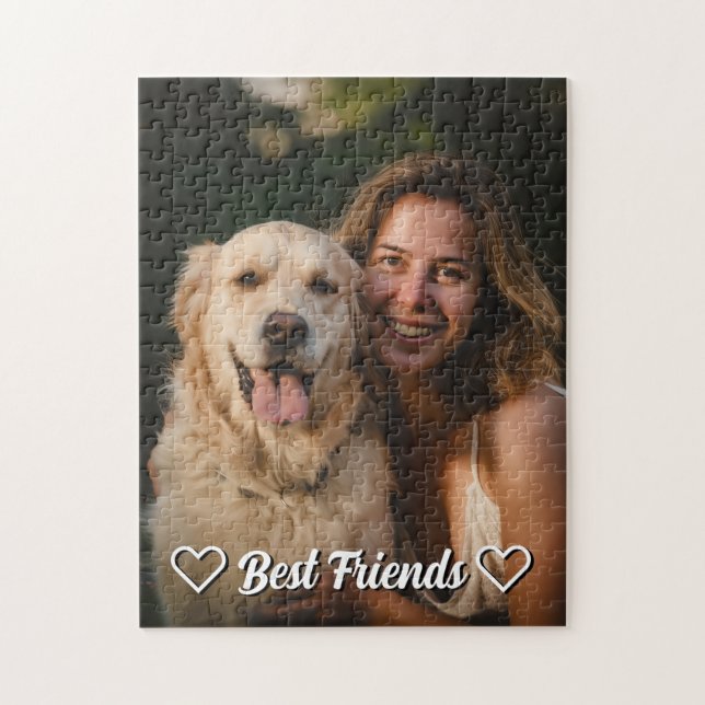 Best Friends Pet Photo Custom Gift for Pet Lovers Jigsaw Puzzle (Vertical)
